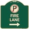 Signmission Fire Lane No Parking and Right Arrow Heavy-Gauge Aluminum Sign, 18" x 18", G-1818-24019 A-DES-G-1818-24019 - alternate 1